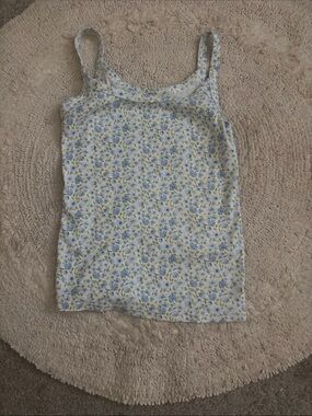 Cotton tank top floral